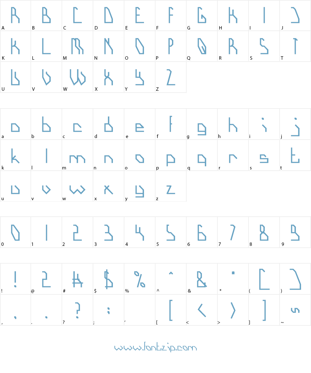 Mathematical Model Font Character